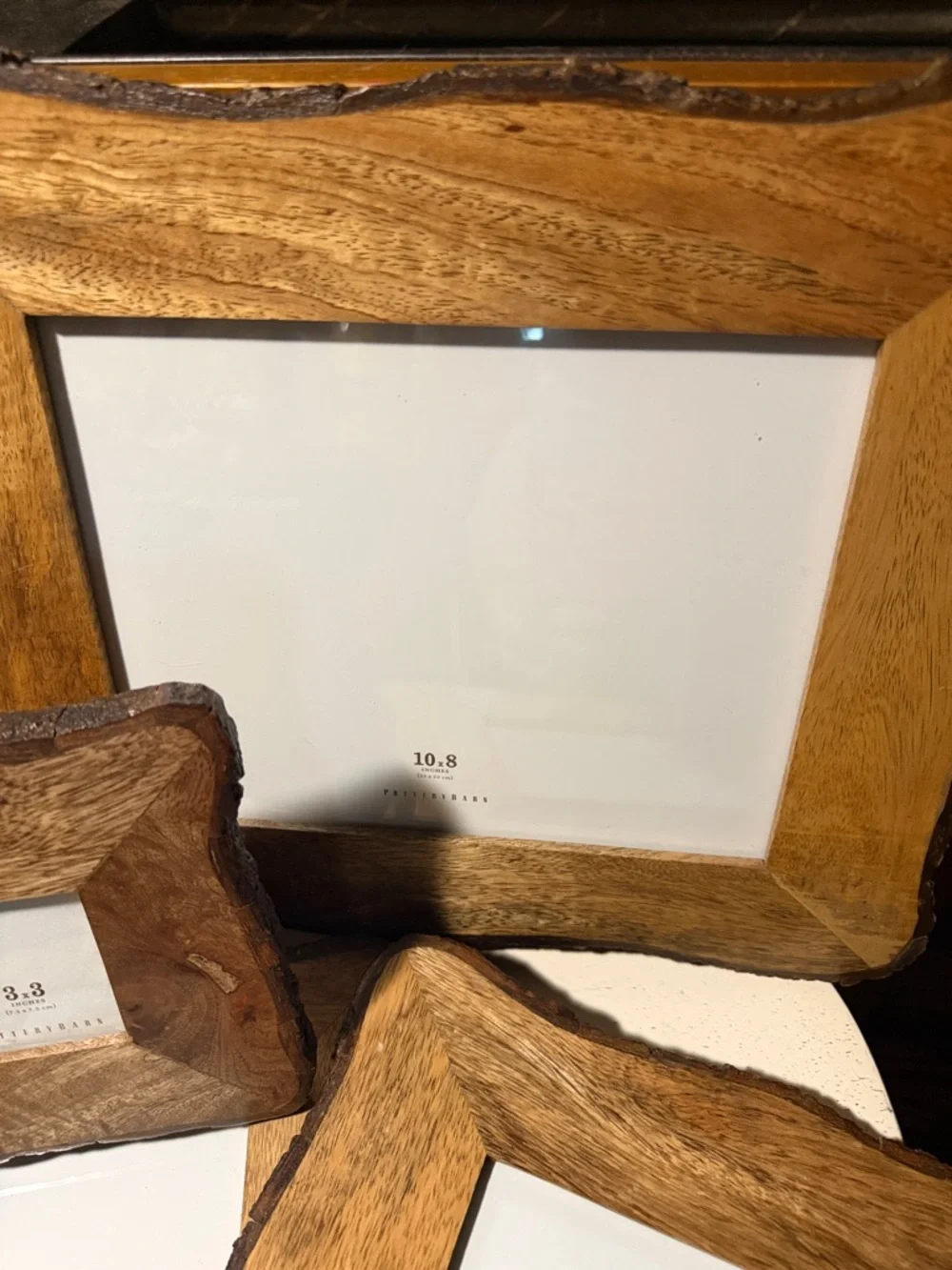 Pottery Barn Rustic Natural Wood Photo Frame’s Set of 4 - Picture 3 of 5